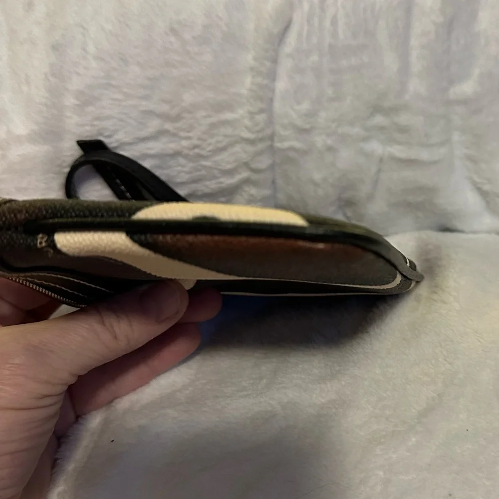 Dooney & Bourke Brown and Cream Giraffe Print Wristlet